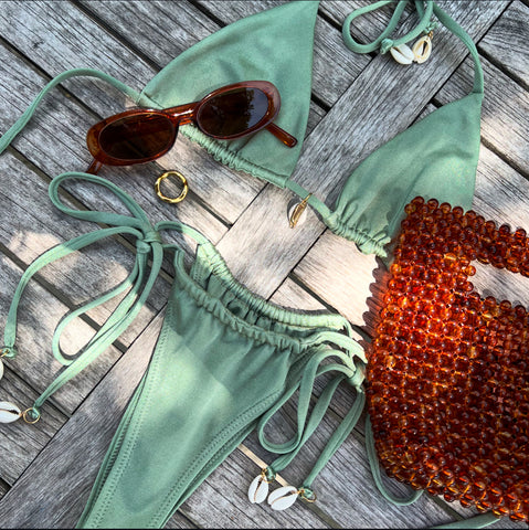 Shimmer Sage Cowrie Kini